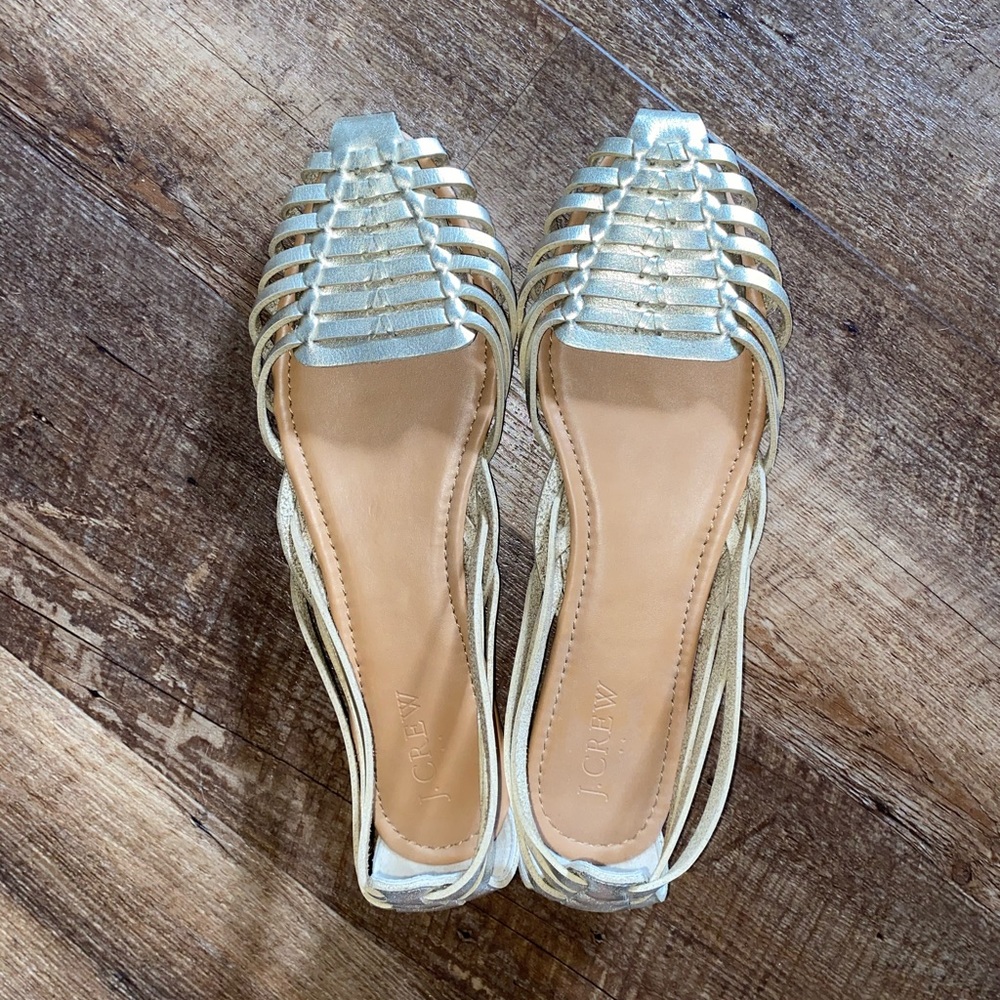 Gold JCrew Sandals